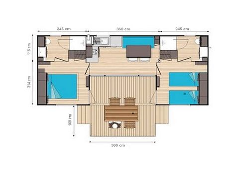 BUNGALOW 4 personnes - PRESTIGE PATIO
