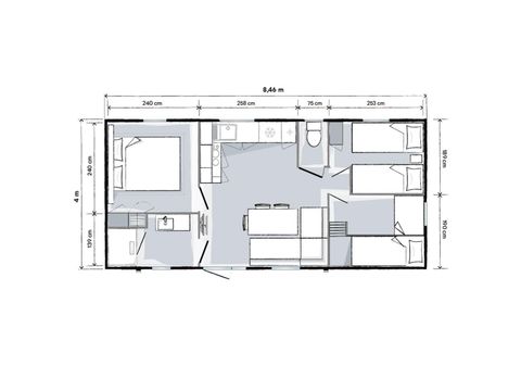 BUNGALOW 6 personnes - BAY PREMIUM 32m² vue jardin