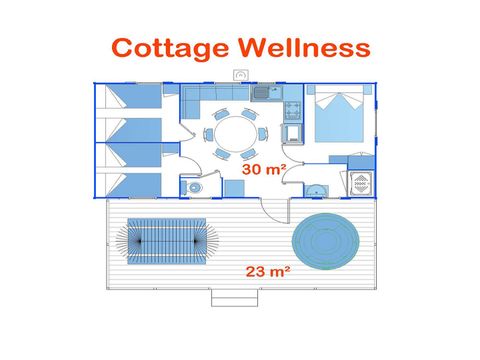 BUNGALOW 6 personnes - Cottage Wellness