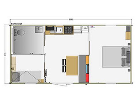 BUNGALOW 4 personnes - Confort - 2 chambres PMR