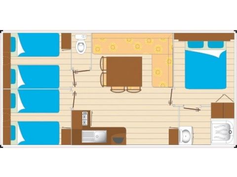 BUNGALOW 8 personnes - Loisir 3 chambres 30m²