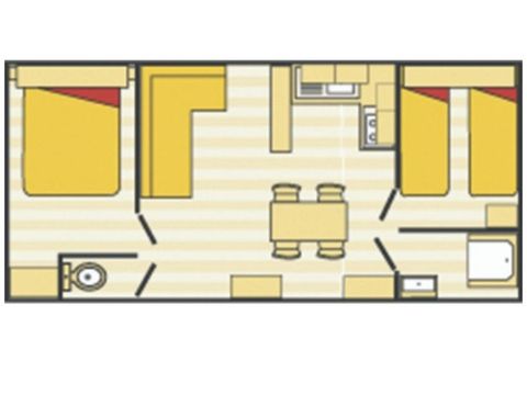 BUNGALOW 6 personnes - Evasion 2 chambres 23m²