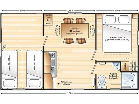 Mobilhome 5 personnes - AZUR