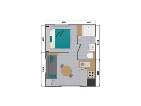 LODGE 2 personnes -  Cottage Floresta "Vue forêt" - Suite 2p - TV - Climatisation