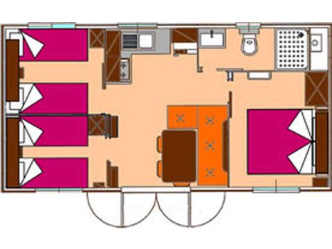 BUNGALOW 6 personnes - GIRASOLE SUITE