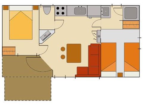 BUNGALOW 4 personnes - Climatisation