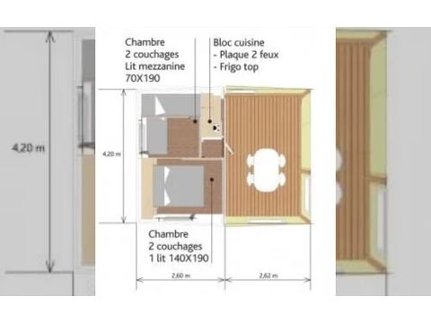 BUNGALOW TOILÉ 5 personnes - Tithome - sans sanitaires