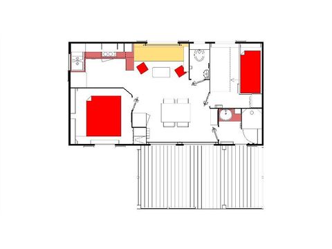 BUNGALOW 5 personnes - Cabane du Jura 35 m² - climatisé 5 pers