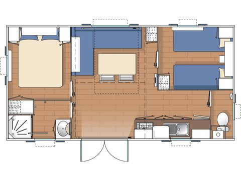 BUNGALOW 5 personnes - Cottage Eco 28m² 4/5 pers