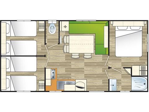 BUNGALOW 6 personnes - Family 30m² 6 pers