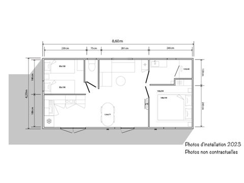 BUNGALOW 4 personnes - New Loggia 32m² Clim TV