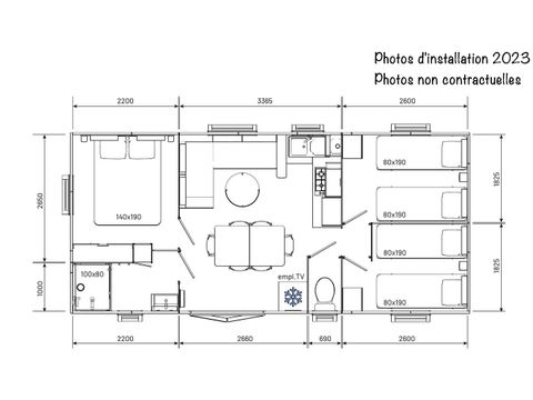 BUNGALOW 6 personnes - New Espace 33m² Clim TV