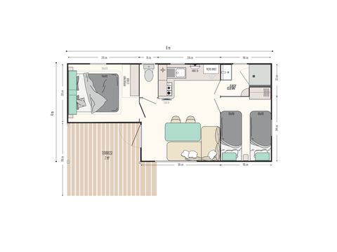 BUNGALOW 4 personnes - New Family 24m² Clim TV