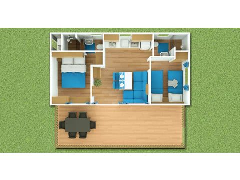 Mobilhome 6 personnes - Lanterna Home 4/6 Personnes (4 adultes + 2 enfants) Climatisé + TV