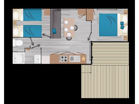 BUNGALOW 4 personnes - DECLIK CLIM