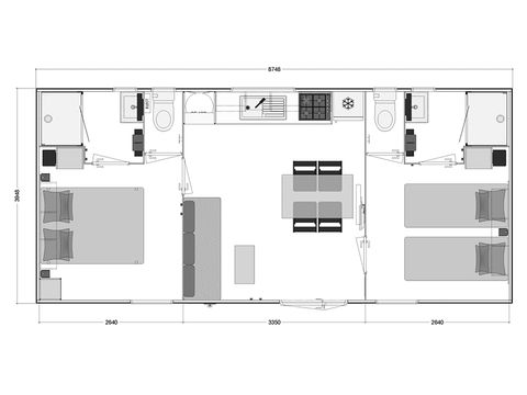 BUNGALOW 4 personnes - COTTAGE PREMIUM CLIM