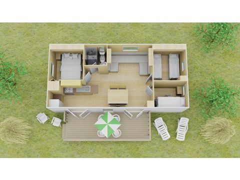 BUNGALOW 6 personnes - Comfort | 3 Ch. | 6 Pers. | Terrasse surélevée