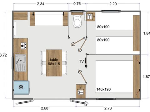 BUNGALOW 4 personnes - Cabane