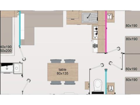 BUNGALOW 6 personnes - Premium - 3 chambres