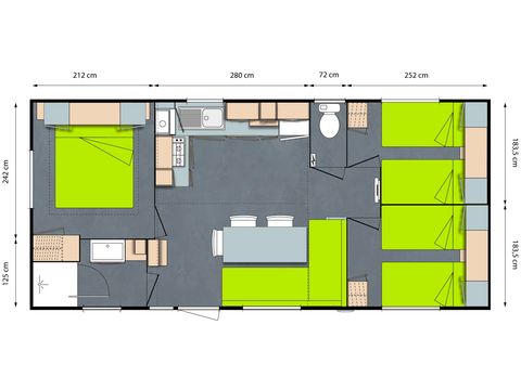 BUNGALOW 6 personnes - Ciela Confort - 3 chambres