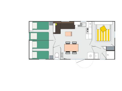 BUNGALOW 6 personnes - Ciela Privilège - 3 chambres - barbecue