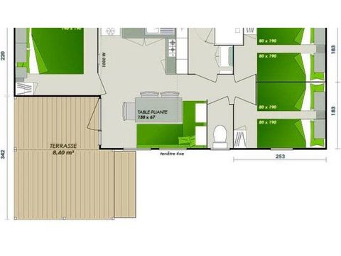 BUNGALOW 6 personnes - Comfort
