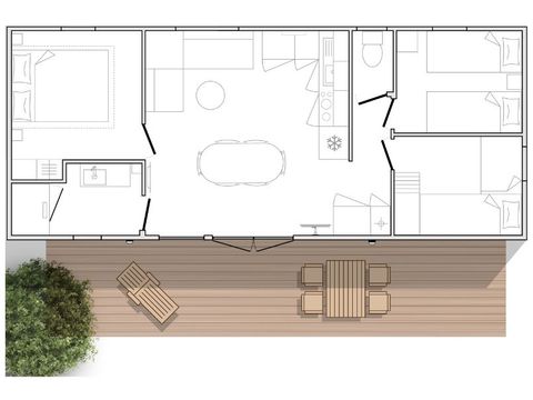BUNGALOW 6 personnes - Mahana 3 chambres 33m²