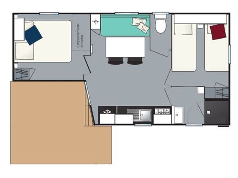 BUNGALOW 5 personnes - Evasion  2 chambres 23m²