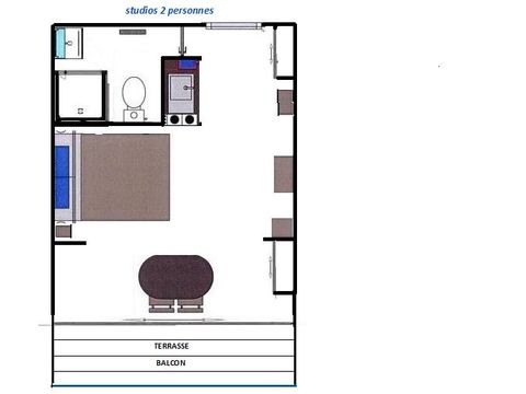 STUDIO 2 personnes - Studio 2 pers