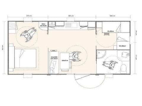 BUNGALOW 4 personnes - PMR