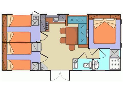 Mobilhome 6 personnes - GRAND CHARME