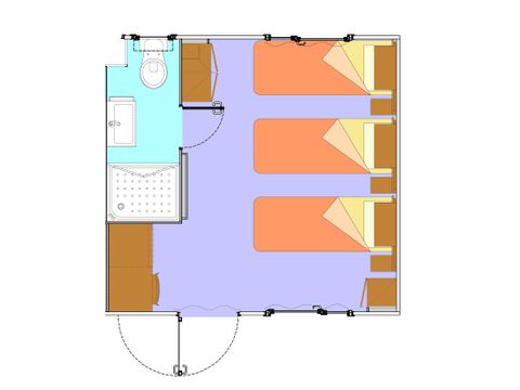 Mobilhome 3 personnes - GREEN ROOM