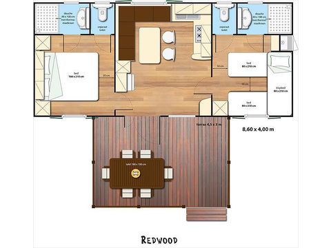 Mobilhome 5 personnes - SunLodge Redwood