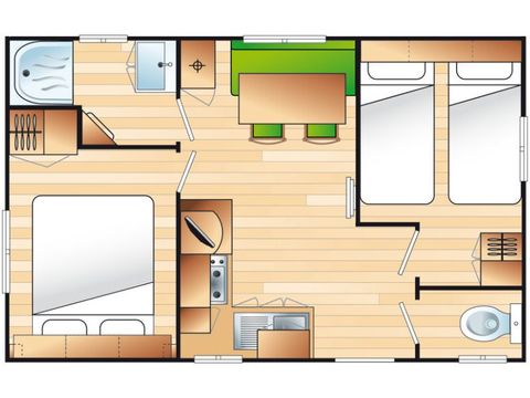 BUNGALOW 4 personnes - COCOON - TV