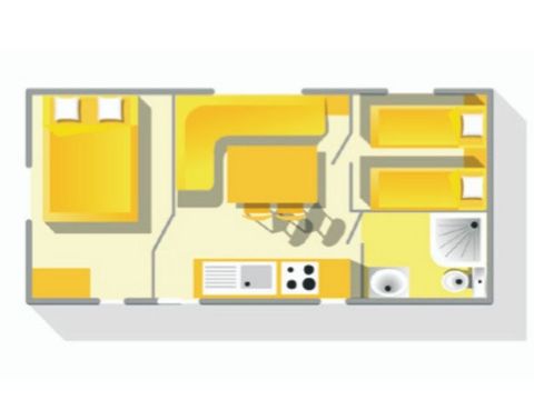 BUNGALOW 4 personnes - Cocoon+ 4 personnes 2 chambres 23m²