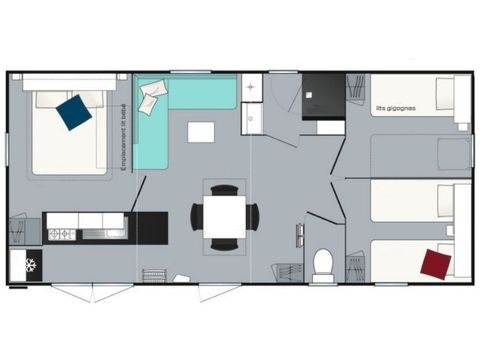 BUNGALOW 8 personnes - Loisir+ 8 personnes 3 chambres 34m²