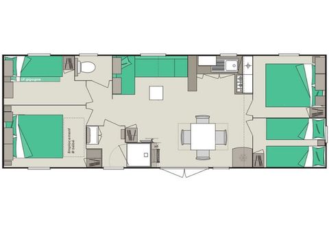 BUNGALOW 8 personnes - Confort+ 8 personnes 4 chambres 37m²