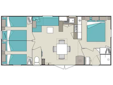 BUNGALOW 8 personnes - Confort+ 8 personnes 3 chambres 35m²