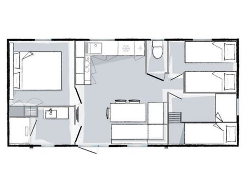BUNGALOW 6 personnes - Premium 6 personnes 3 chambres 31m²