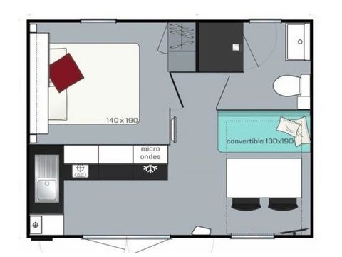 BUNGALOW 4 personnes - Cocoon+ 4 personnes 1 chambre 18m²