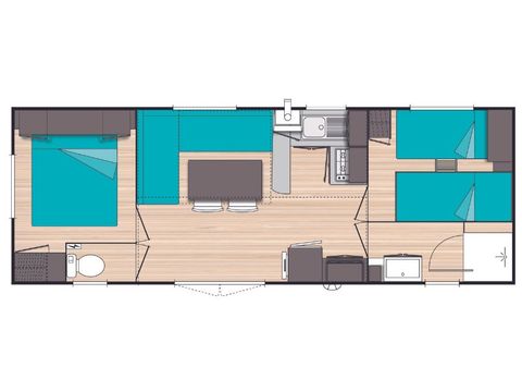 BUNGALOW 6 personnes - Evasion+ 6 personnes 2 chambres 23m²