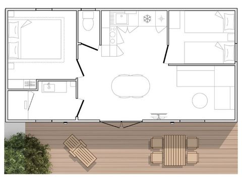 BUNGALOW 6 personnes - Mahana 6 personnes 2 chambres 30m²