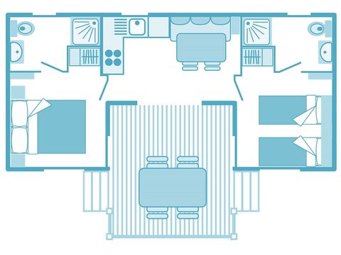 Mobilhome 4 personnes - PREMIUM
