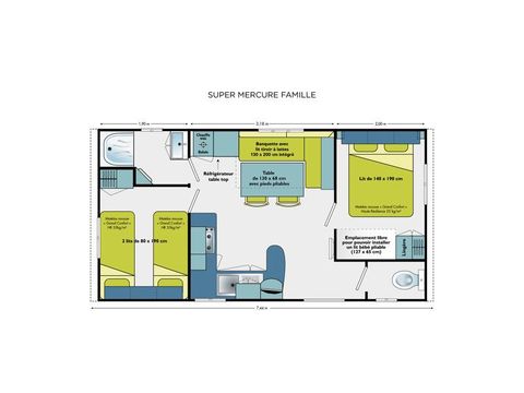 BUNGALOW 4 personnes - LOGGIA CLASSIC - terrasse non couverte