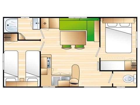 BUNGALOW 5 personnes - Ciela Confort - 2 chambres