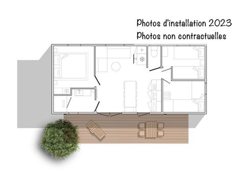 BUNGALOW 6 personnes - Ciela Privilège - 3 chambres - barbecue