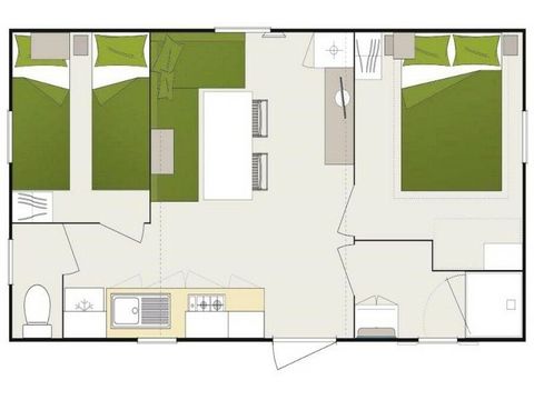 BUNGALOW 6 personnes - Confort+ 3 Pièces 4/6 Personnes