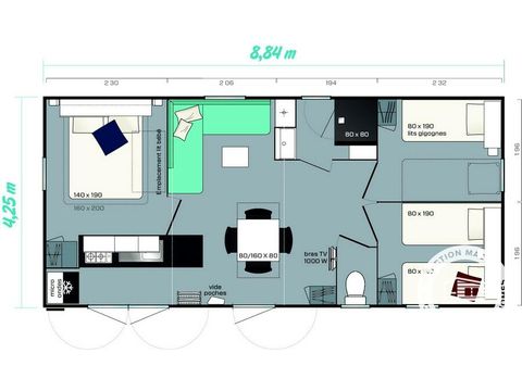 BUNGALOW 6 personnes - 4 Pièces 6 Personnes+ TV