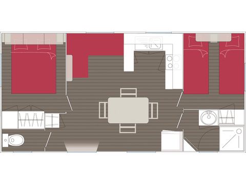 BUNGALOW 4 personnes - TAMPICO - 2 Chambres - SAMEDI