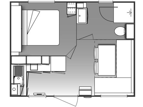 BUNGALOW 2 personnes - EL PEQUENO - 1 Chambre - SAMEDI